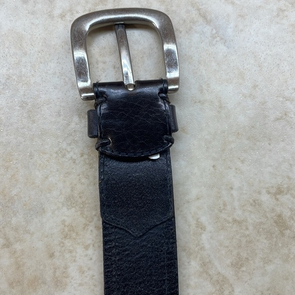 Fossil Jeans Men’s Belt Genuine Leather Silver Tone Buckle Casual Black Size M - Picture 5 of 12